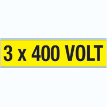 Sticker '…Volt' - black on yellow vinyl fabric